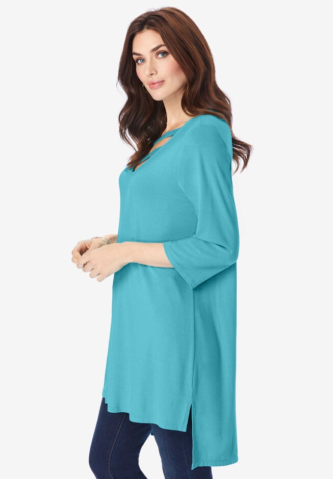 Strappy V-Neck Ultra Femme Tunic, , alternate image number null
