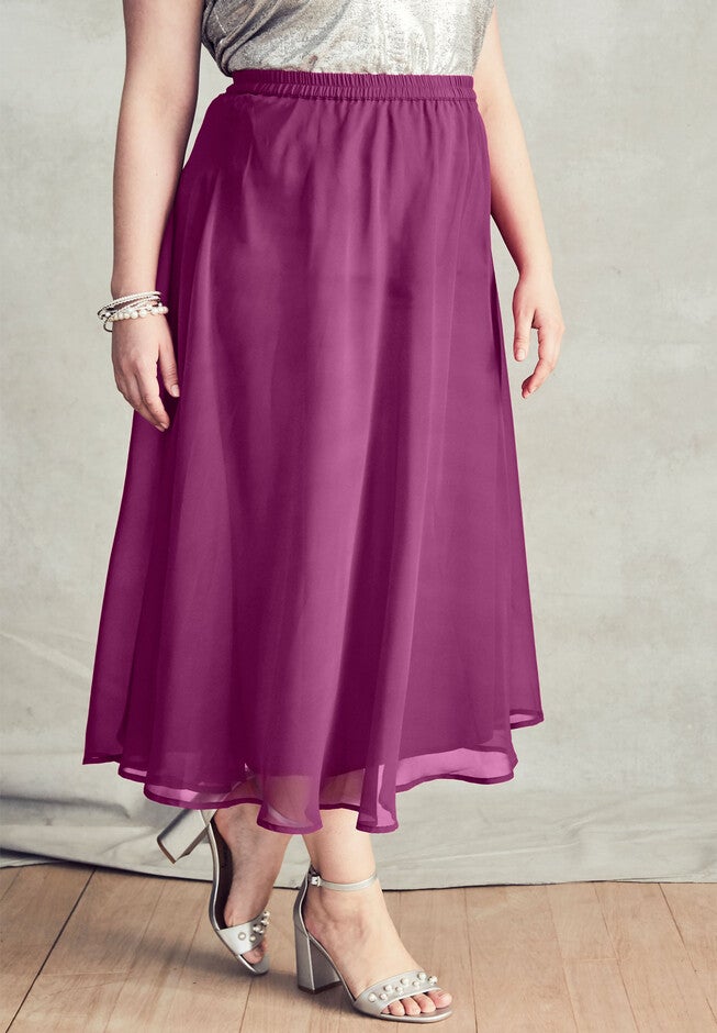 Long Georgette Skirt, , alternate image number null