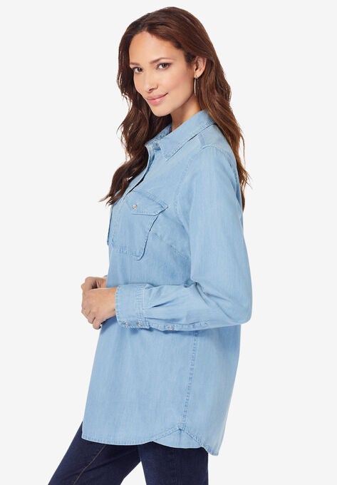 Olivia Denim Big Shirt, , alternate image number null