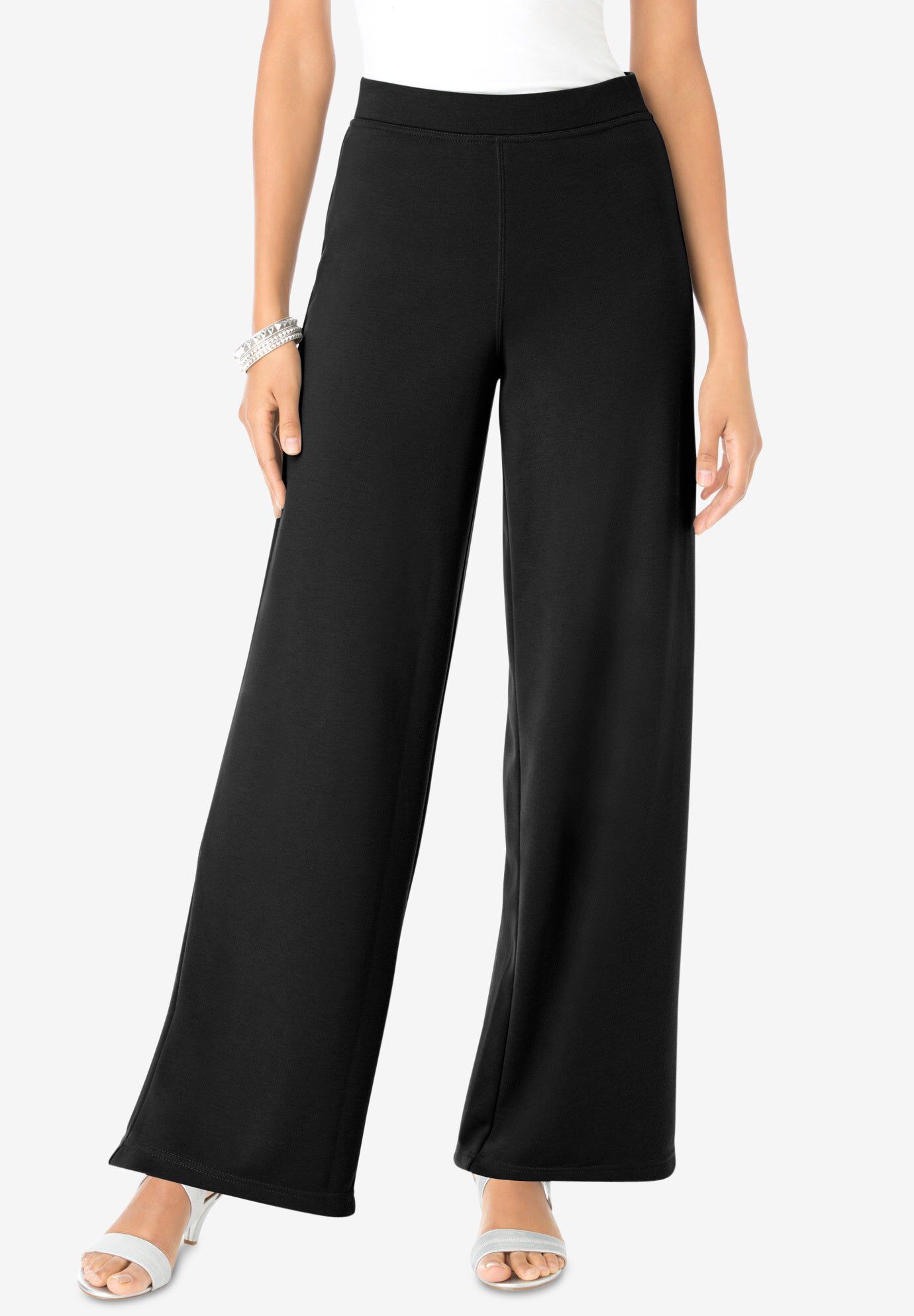 Wide-Leg Ultimate Ponte Pant, BLACK, hi-res image number 0