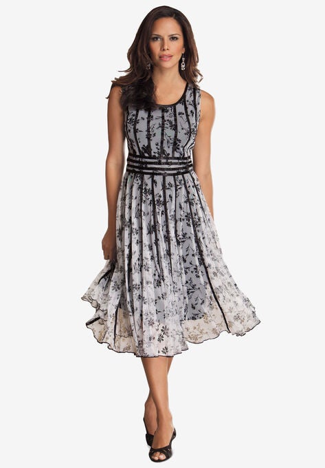 Sleeveless Mesh Dress, , alternate image number null