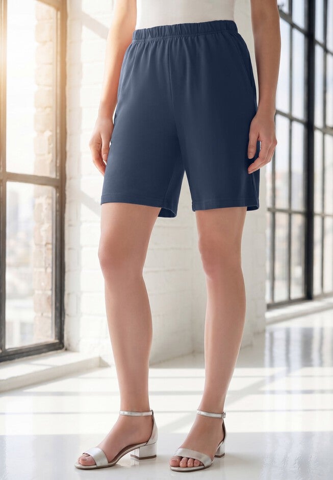 Onestopplus Size Chart Plus Size Soft Knit Pull-On Short | OneStopPlus