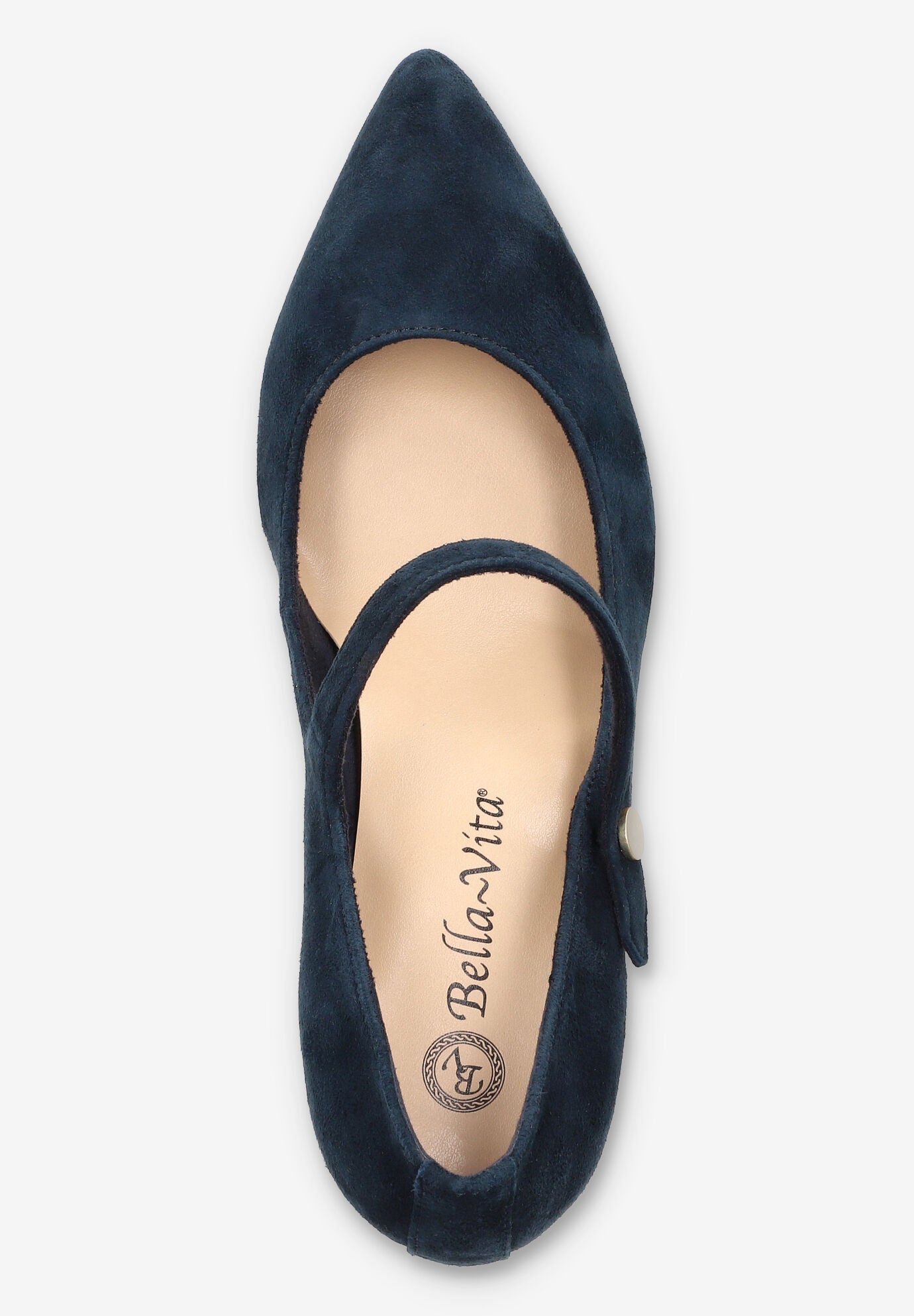 Lainey Mary Jane Pump, NAVY SUEDE LEATHER, alternate image number 6