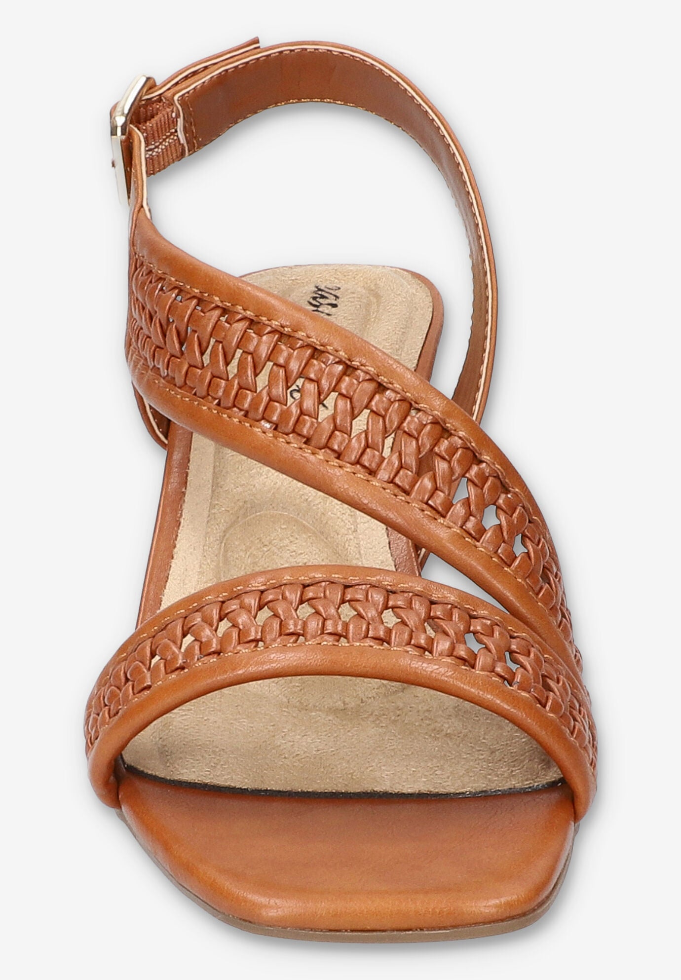 Rowan Square Toe Block Heel Sandal, TAN, on-hover image number 1