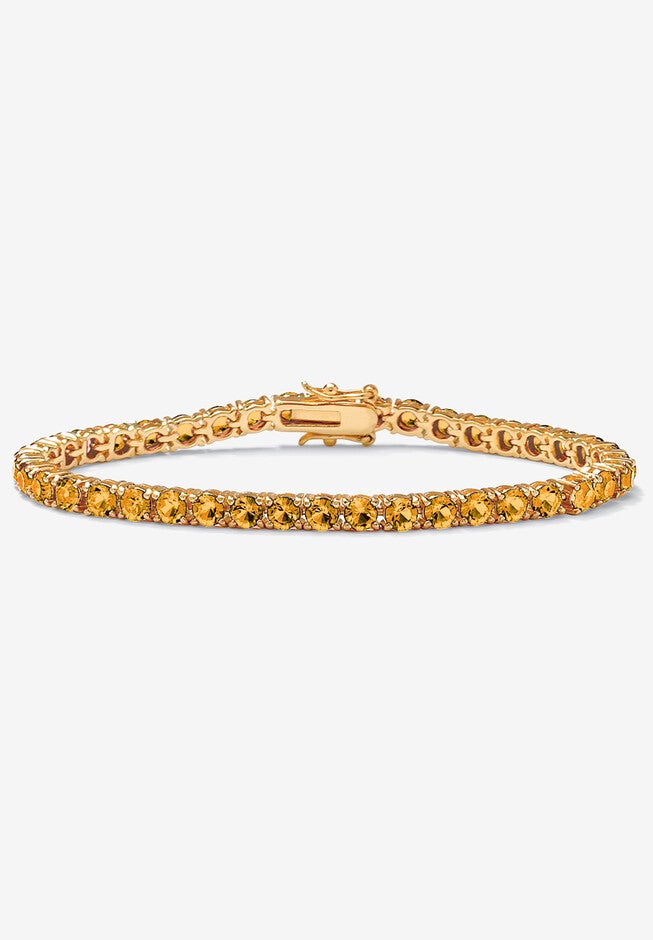 Birthstone Tennis Bracelet In Gold-Plated, NOVEMBER, hi-res image number 0