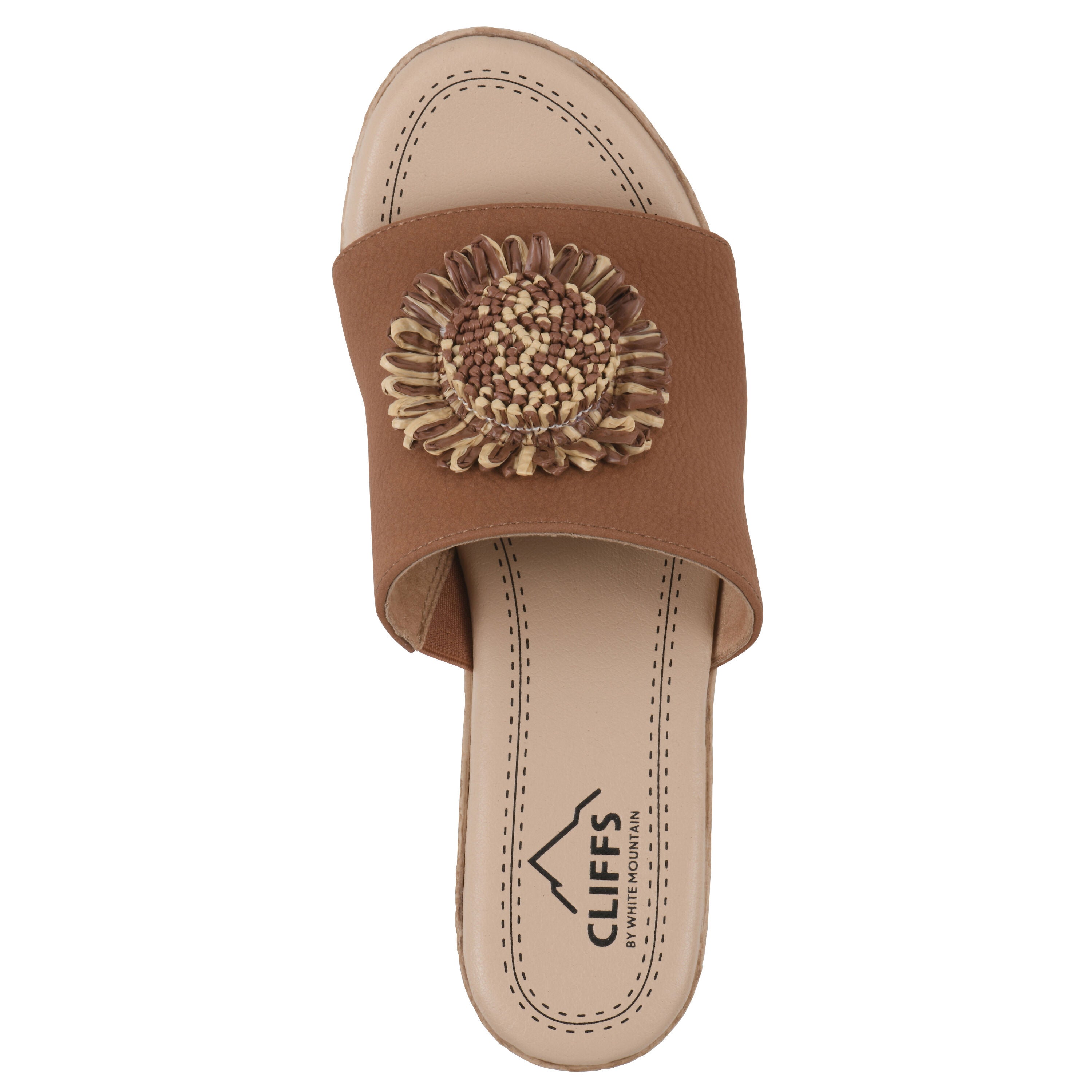 Birkley Wedge Sandal, COGNAC NUBUCK, alternate image number 4