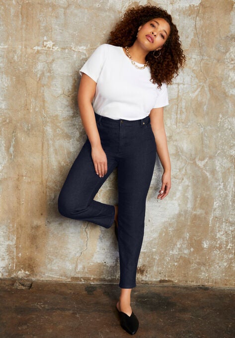 June Fit Straight-Leg Jeans, DARK WASH, hi-res image number null