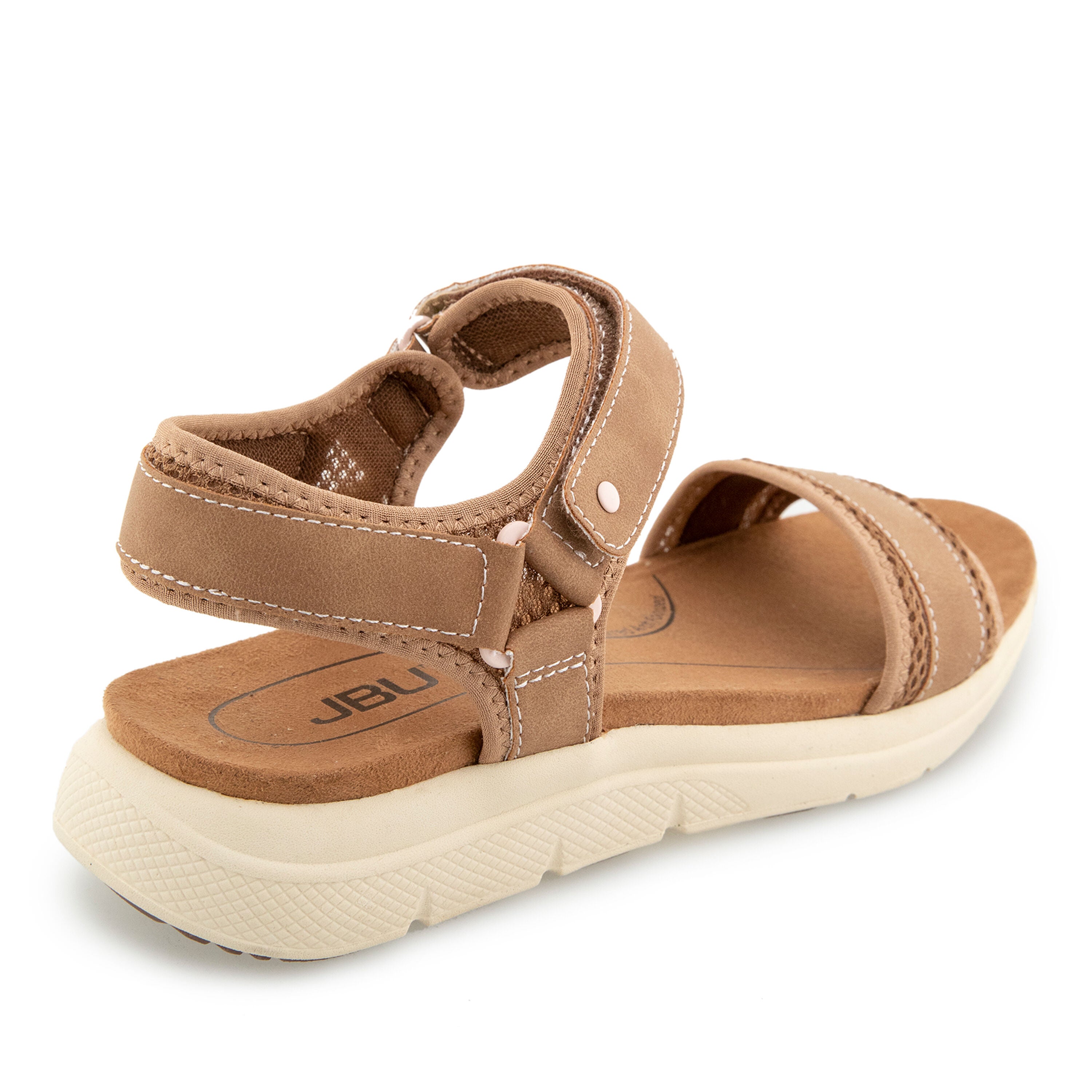 Ellewood Hook and Loop Flat Sandal, TAN PETAL, on-hover image number 1