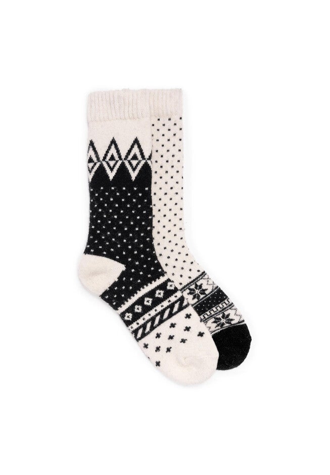 2 Pair Pack Wool Boot Socks, BLACK, hi-res image number null