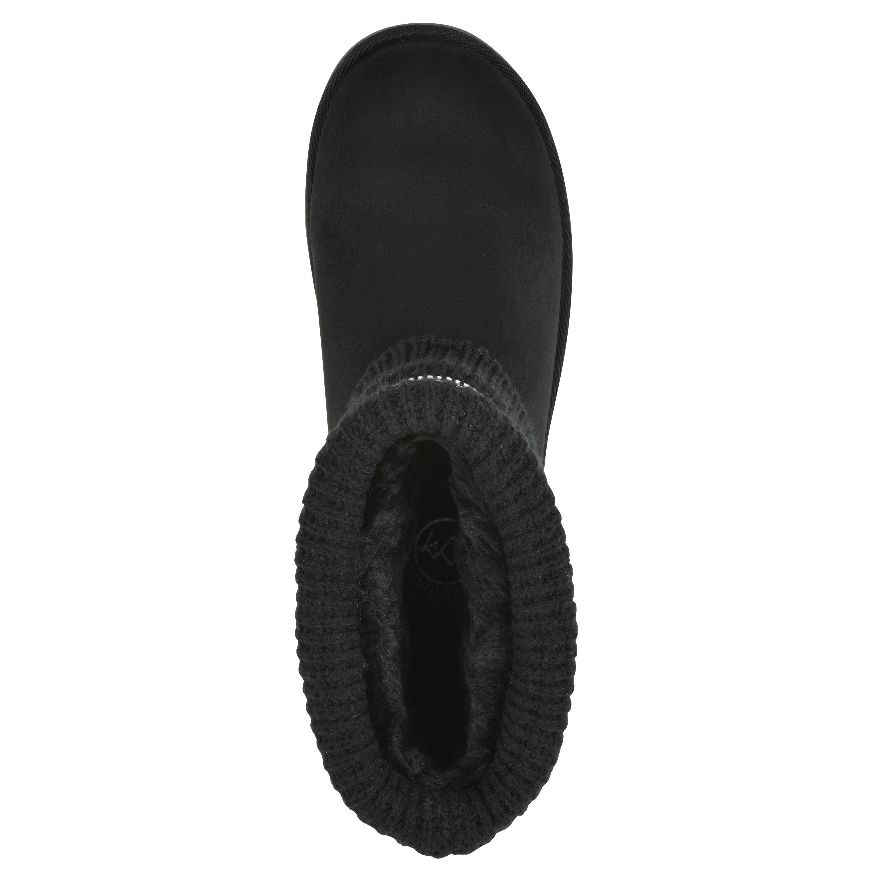 Brysons Fold-Over Sweater Bootie, BLACK FABRIC, alternate image number 4