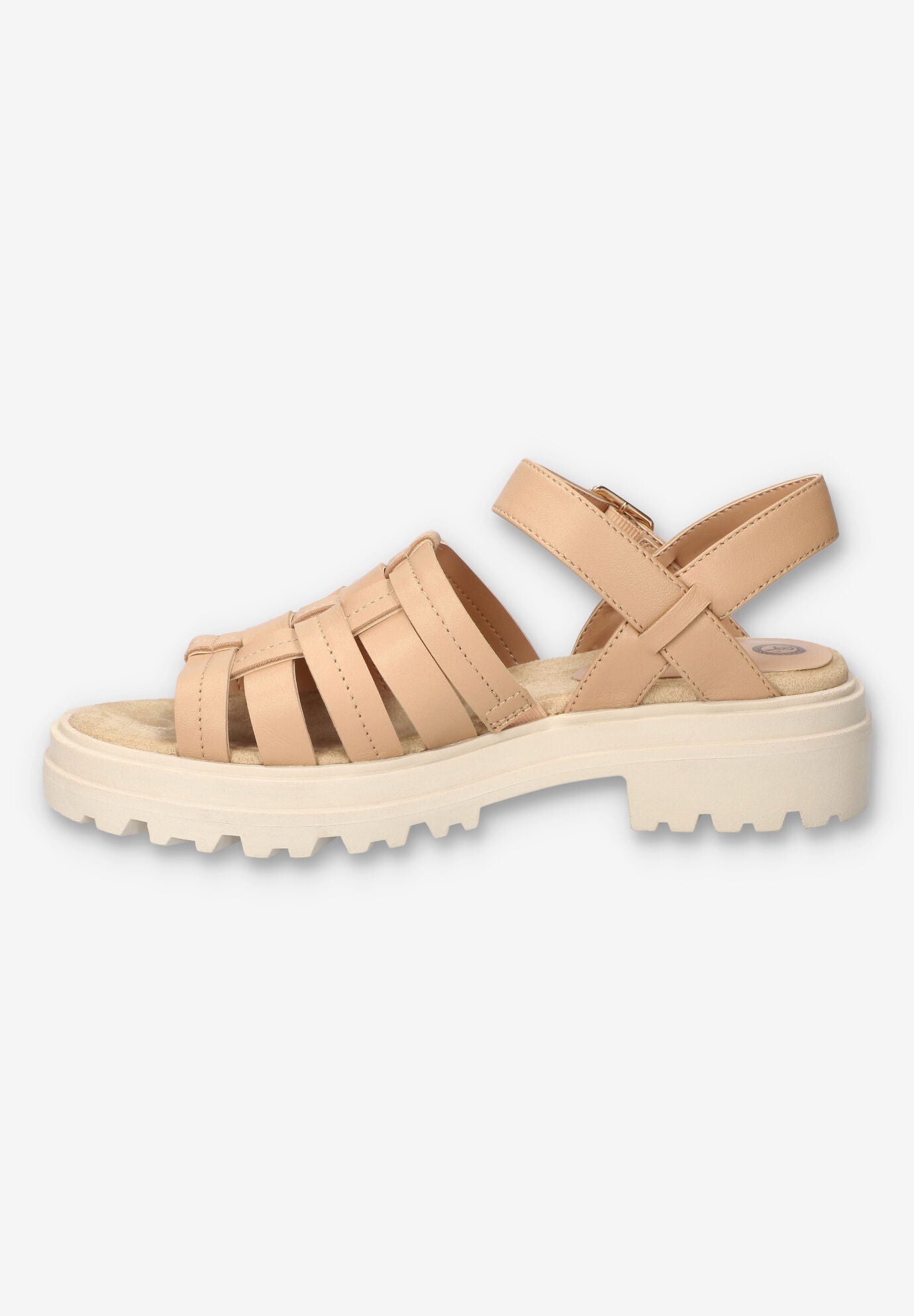 Loni Lug Sole Fisherman Sandal, NATURAL LEATHER, alternate image number 4