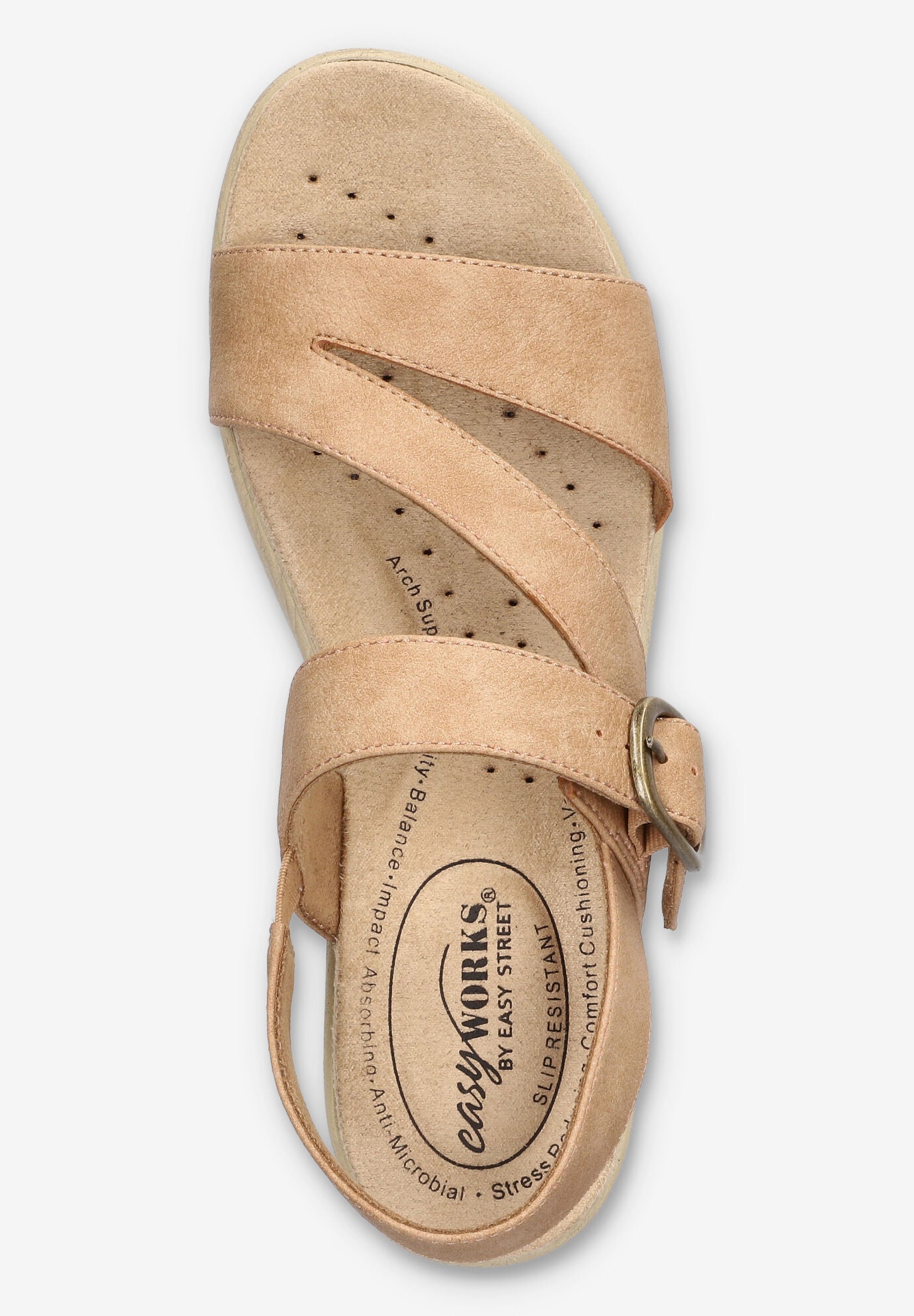 Marnina Slip-Resistant Sandal, NATURAL, alternate image number 6