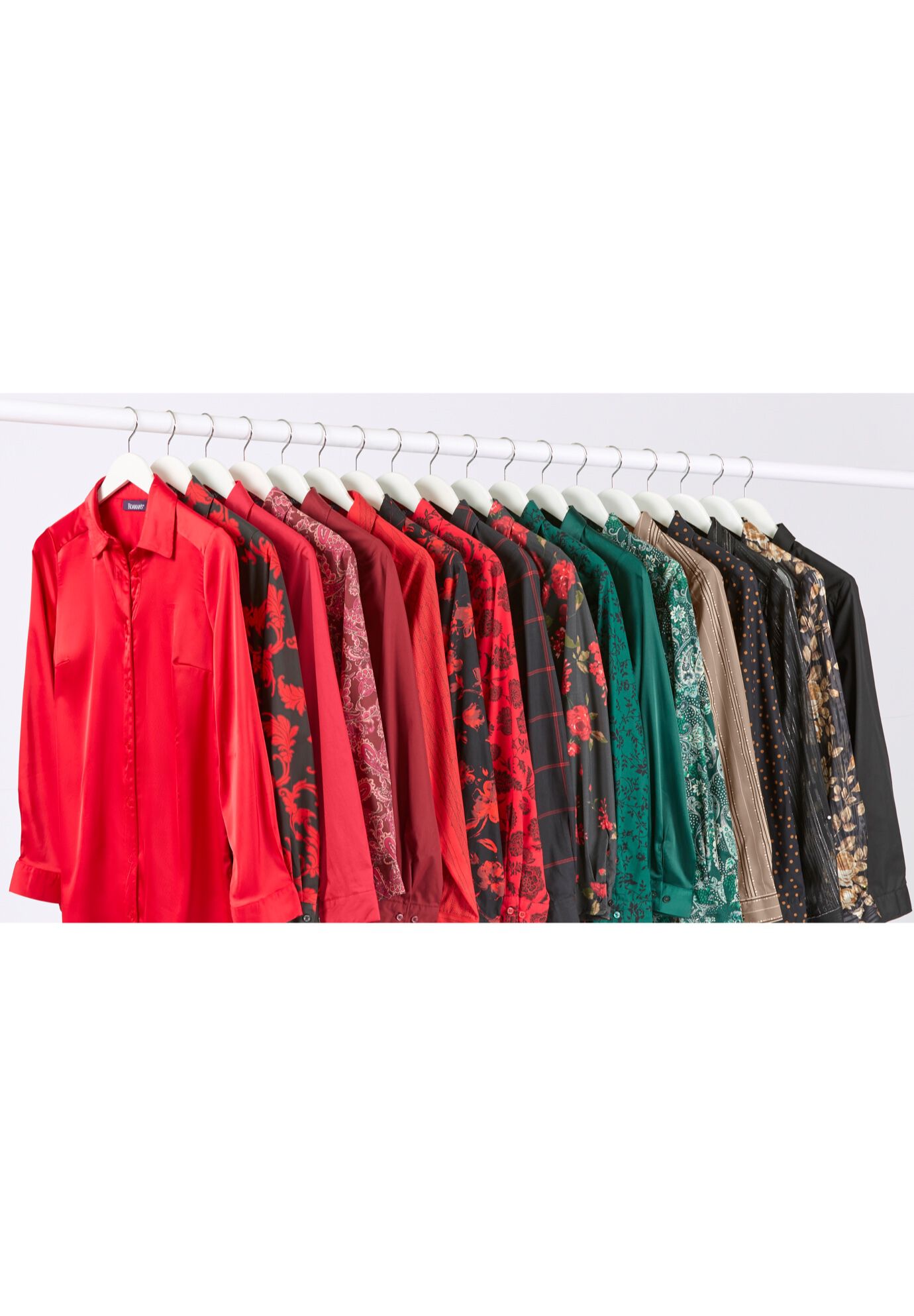 Plus Size Kate Long Sleeve Easy Cotton-Blend Button-Front Shirt, , alternate image number 2