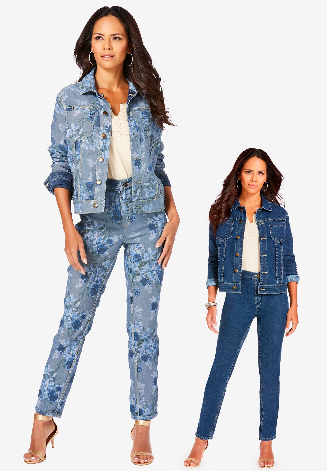 Reversible Stretch Denim Jacket, , alternate image number 5