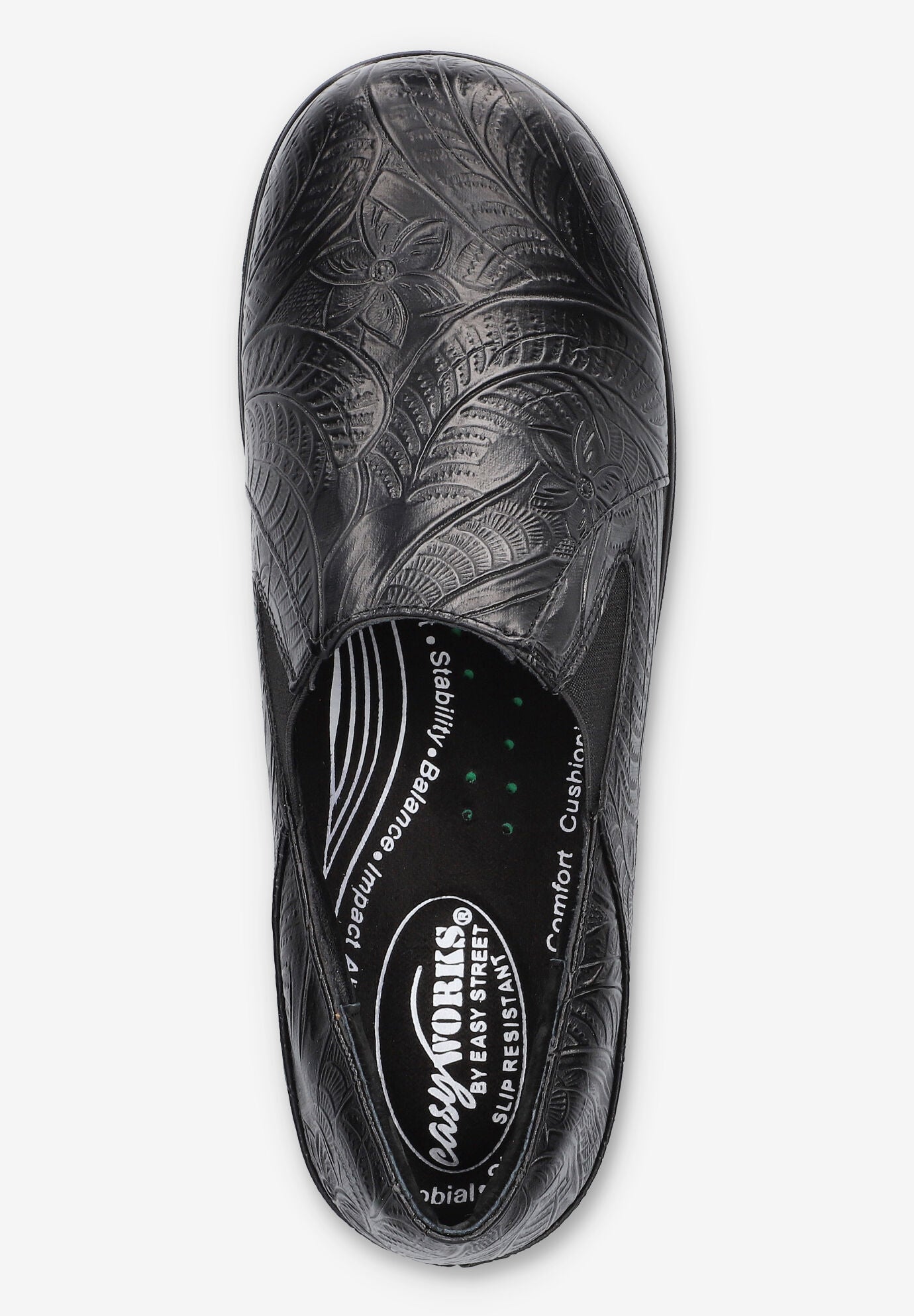Domino Slip-Resistant Clog, BLACK TOOLED, alternate image number 6