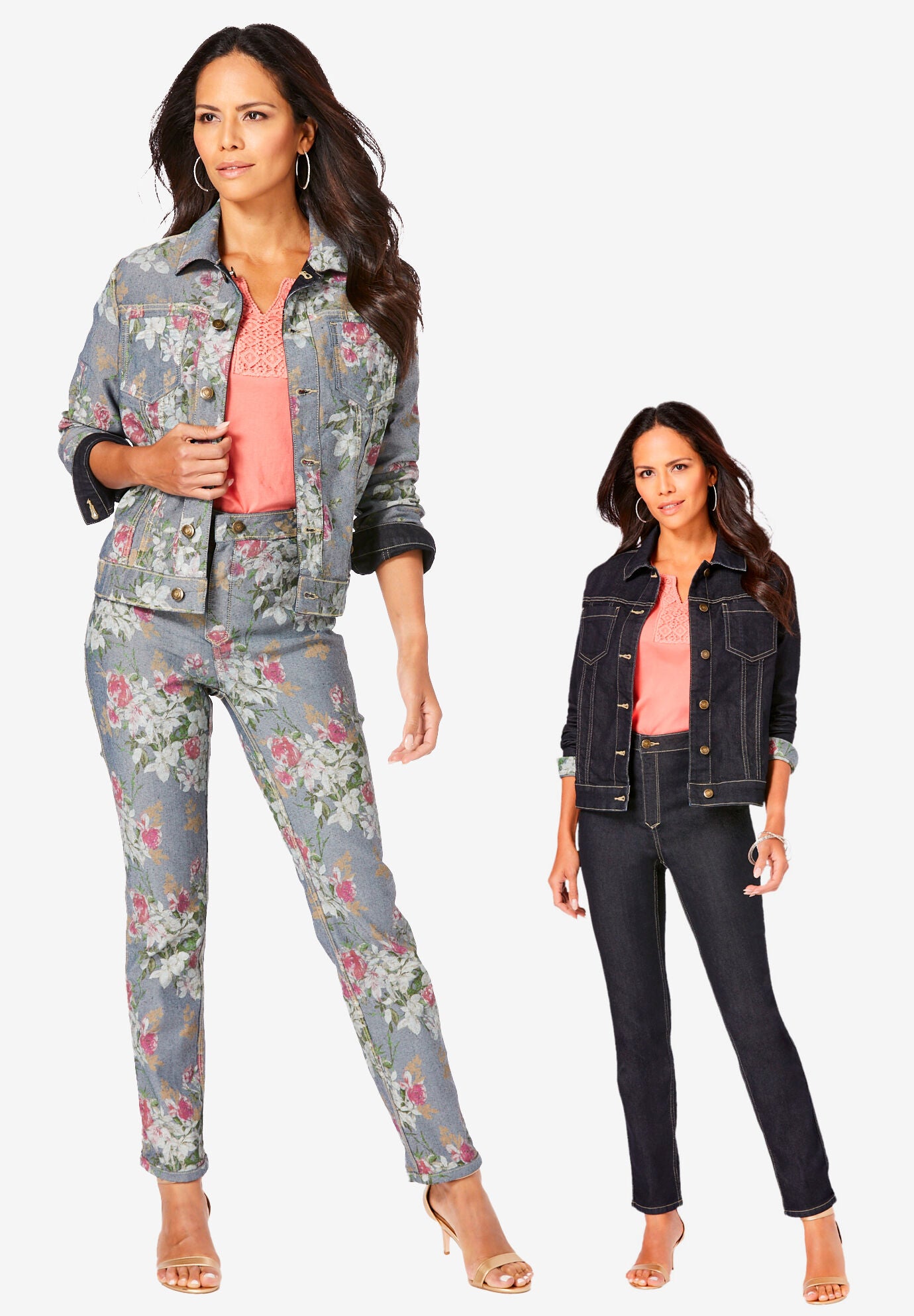 Reversible Stretch Denim Jacket, , alternate image number 6