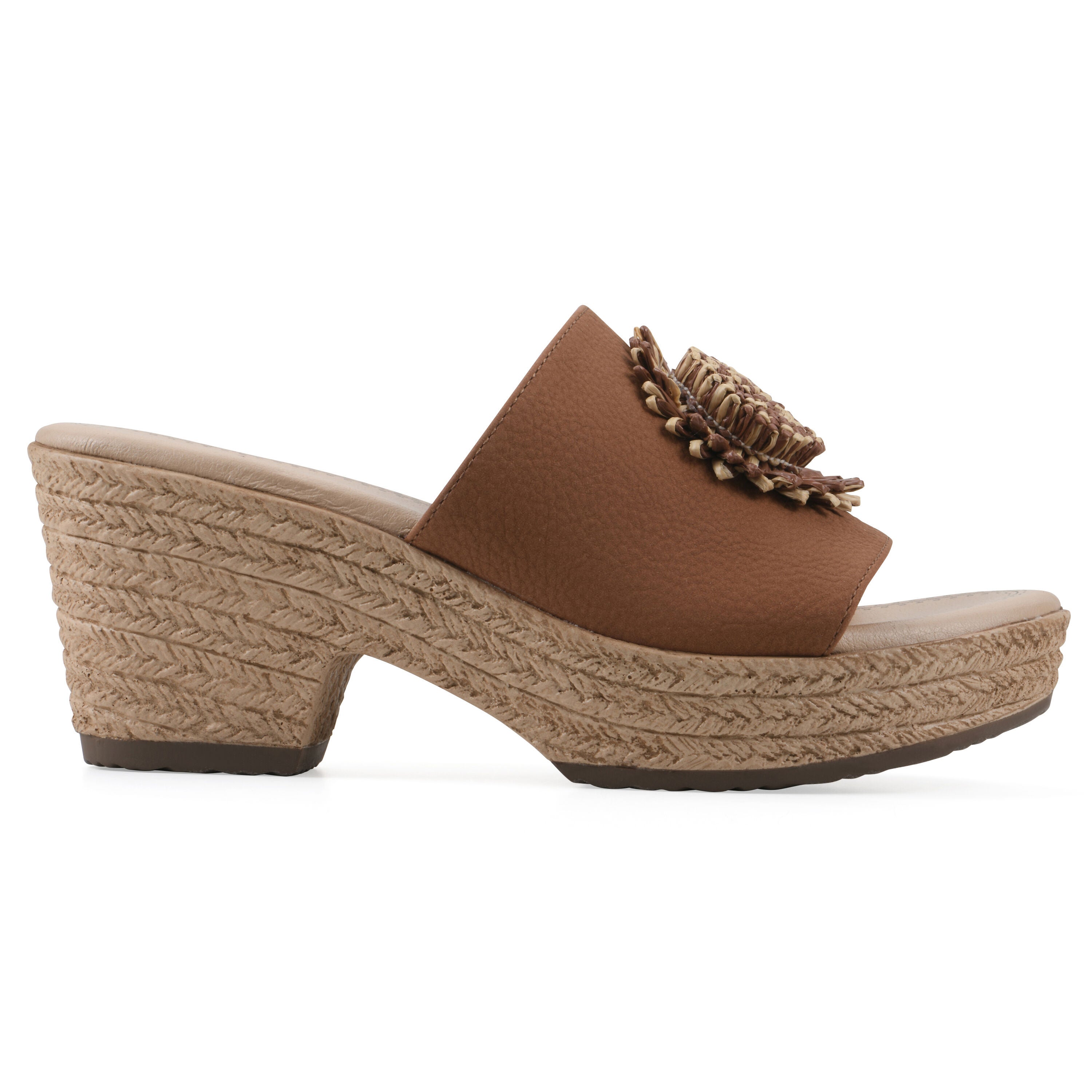 Birkley Wedge Sandal, COGNAC NUBUCK, alternate image number 2