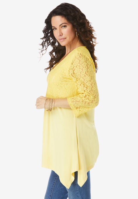 Lace-Trim Ultra Femme Tunic, , alternate image number null