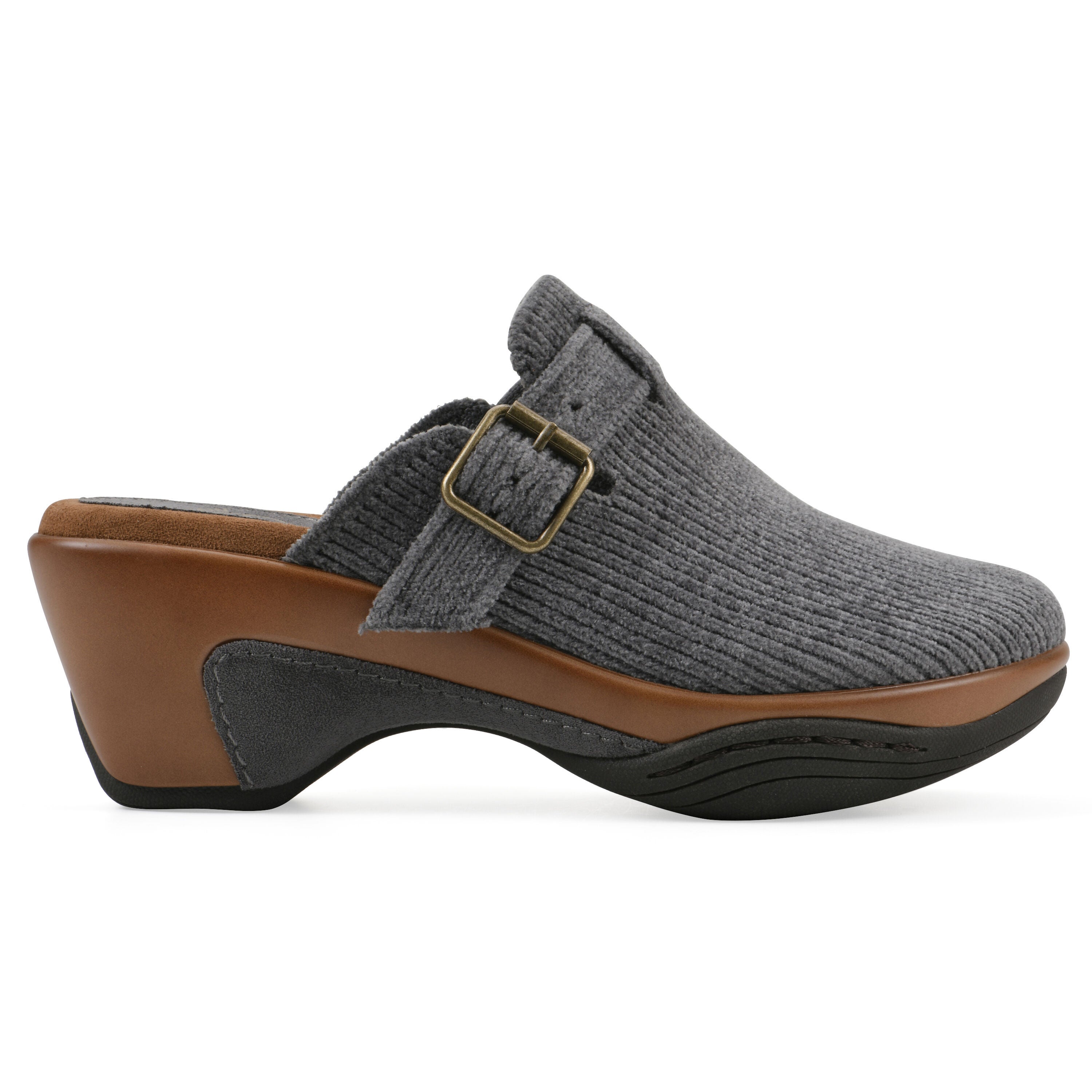 Vias Slip-on Clog, BLUE STEEL FABRIC, alternate image number 2