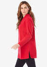 Double Button Sherpa Fleece Tunic, , alternate image number null