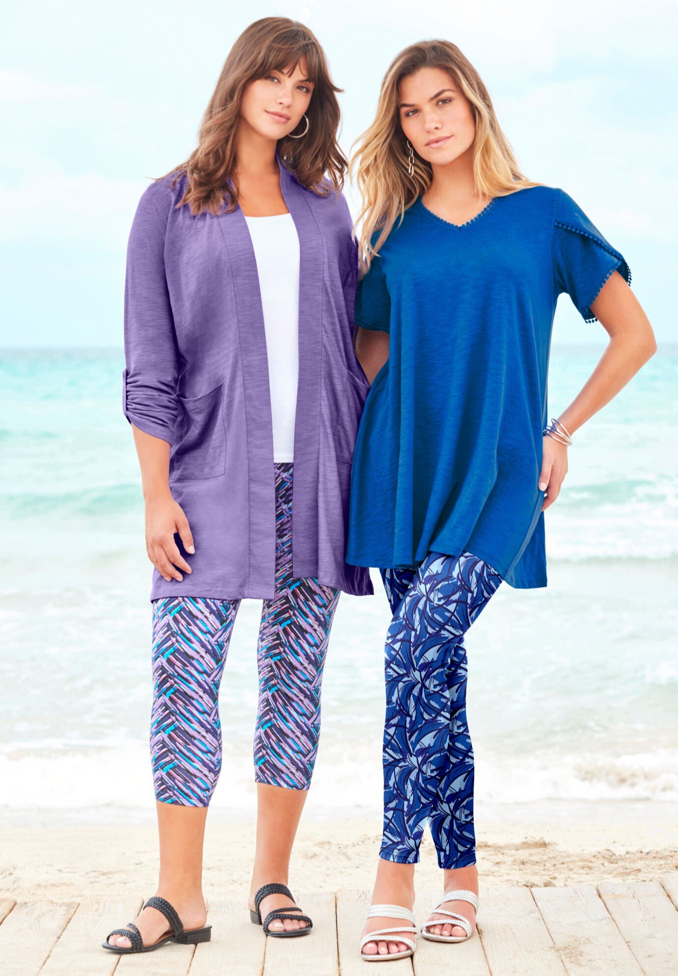 Picot-Trimmed Slub Tunic, , alternate image number 4