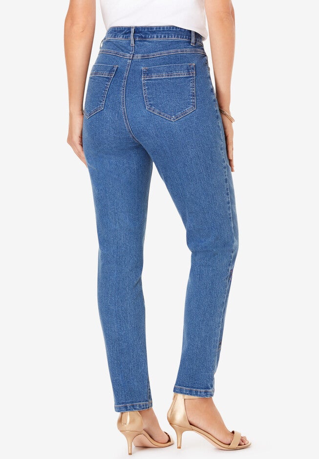 Studded Straight-Leg Jean, , on-hover image number 1