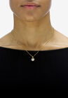 Gold & Sterling Silver Diamond Pendant, , alternate image number 3
