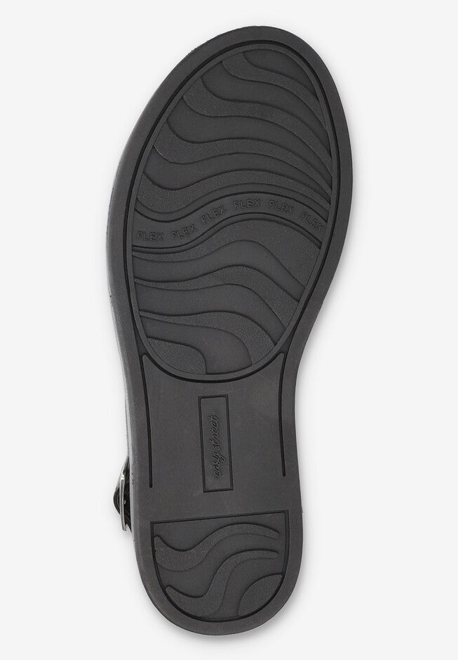 Tampa Comfort Platform Sandal, BLACK, alternate image number 5