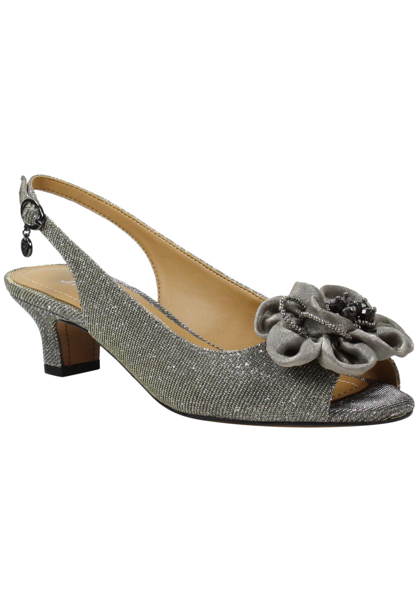 Leonelle Sling by J. Renee®, PEWTER GLITTER, hi-res image number 0