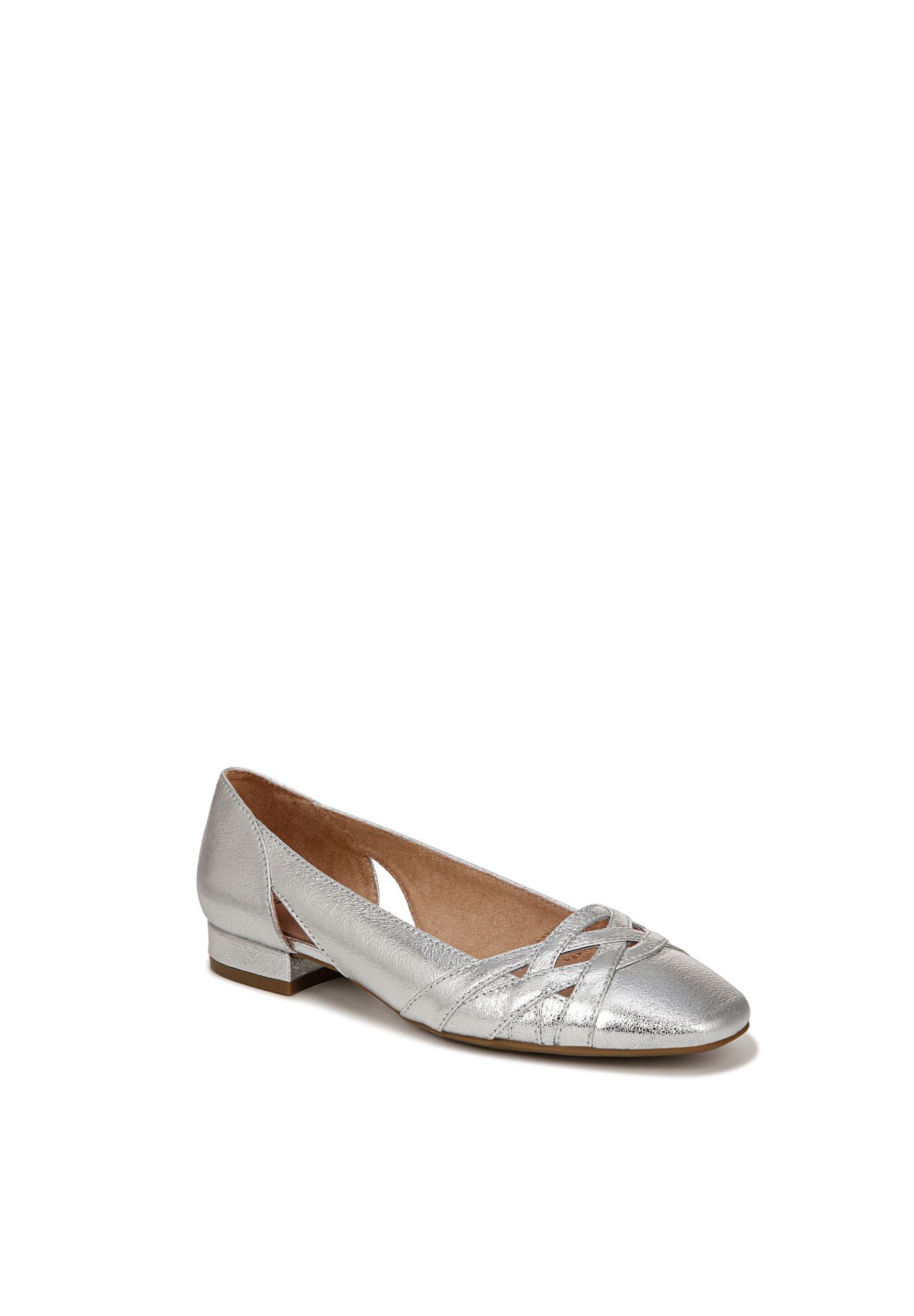 Carmen Flat, METALLIC SILVER LEATHER, hi-res image number 0