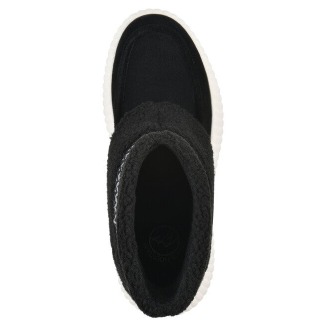 Digital Faux Fur Leather Bootie, BLACK SUEDE, alternate image number 4