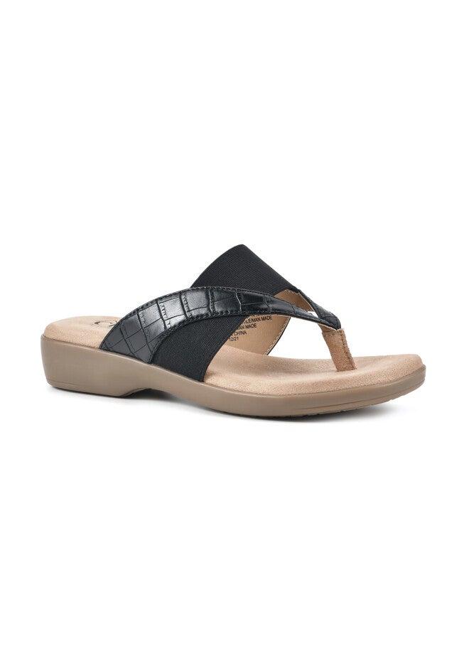 Cliffs Bumble Sandal, BLACK CROCO SMOOTH, hi-res image number null