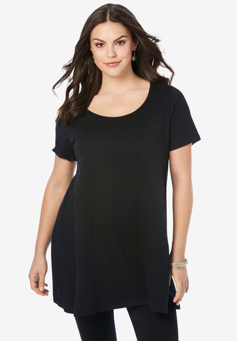 Scoopneck Swing Ultimate Tunic, BLACK, hi-res image number null