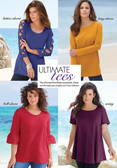 Long-Sleeve V-Neck Ultimate Tee, , alternate image number null