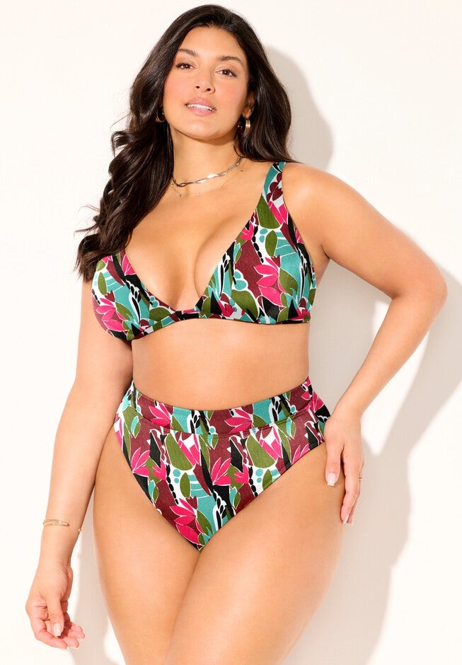 Plunging Triangle Bikini Set, , alternate image number null