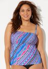 Smocked Bandeau Tankini Top, , alternate image number null