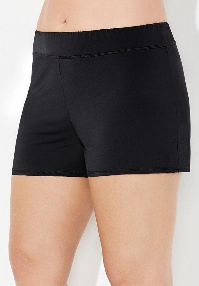 V-Neck Twist Tankini Set with Banded Short, , alternate image number null