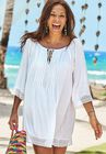 Giana Crochet Cover Up Tunic, WHITE, hi-res image number 0