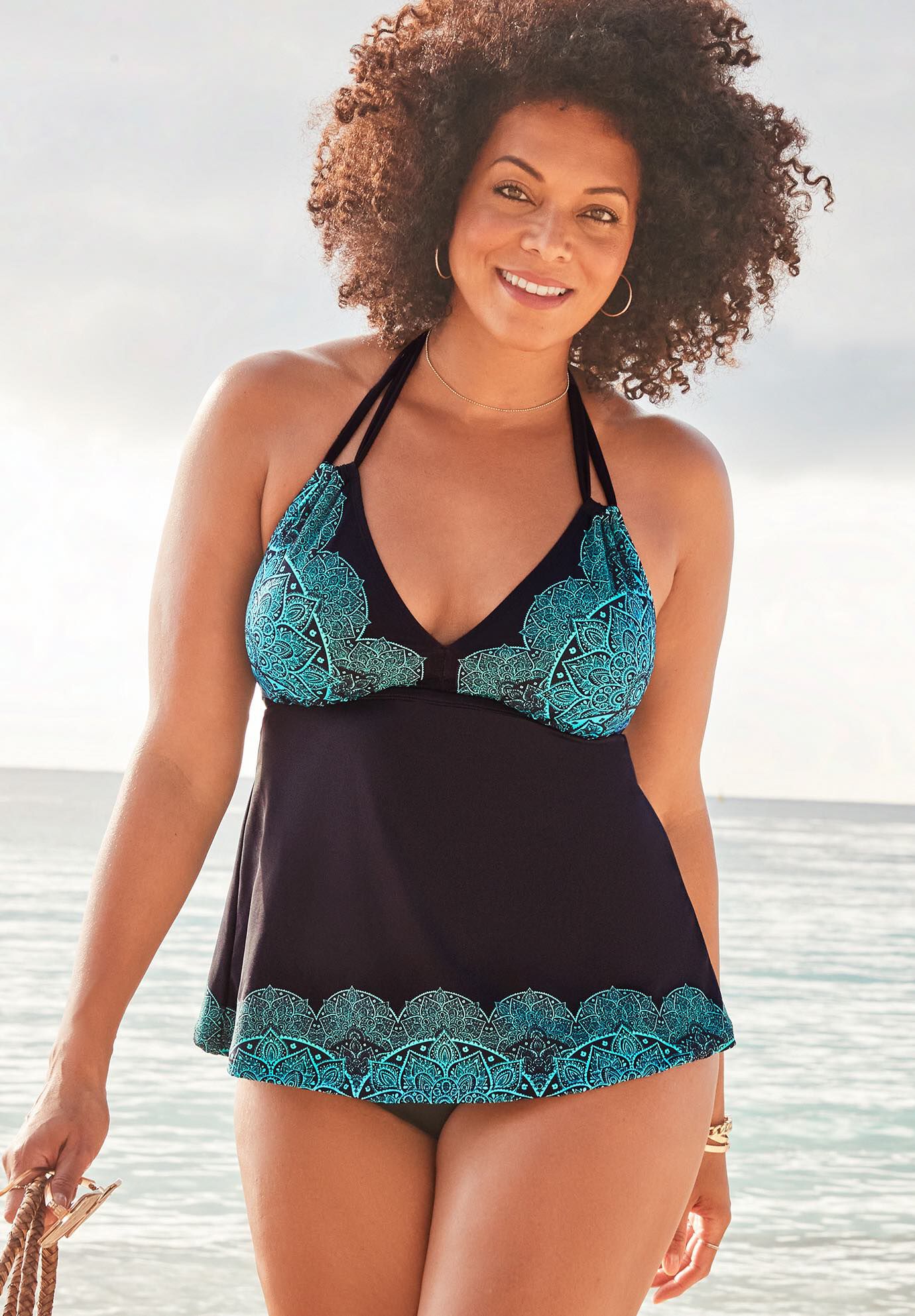 Apron Halter Tankini Set, , hi-res image number 0