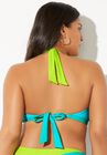 Romancer Colorblock Halter Triangle Bikini Top, , on-hover image number 1