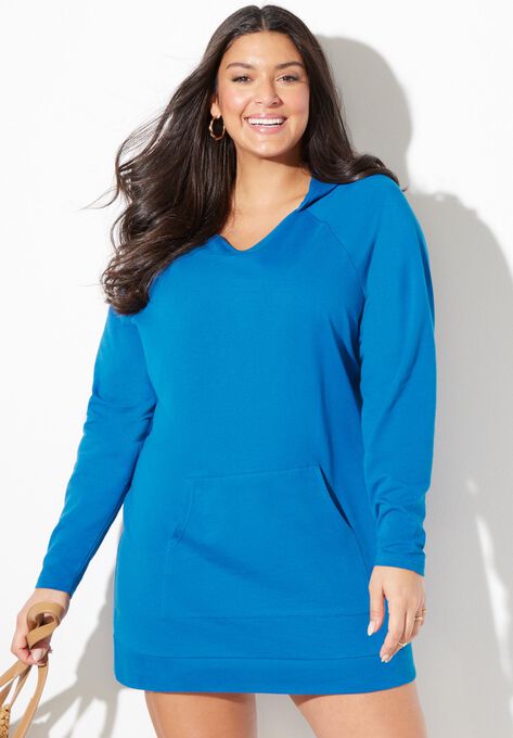 French Terry Hoodie Tunic, , alternate image number null