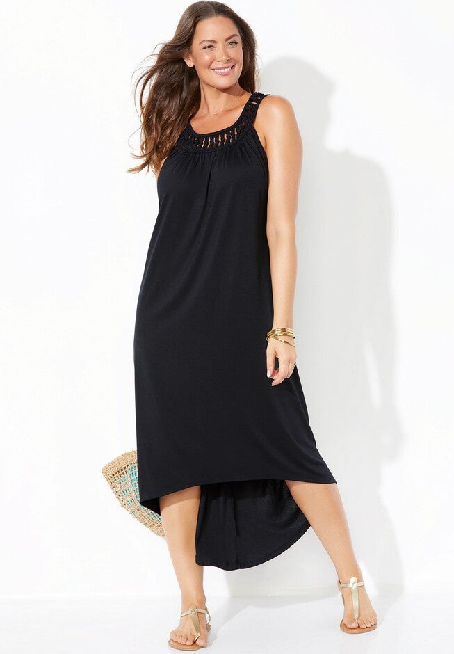 Margarita High Low Cover Up Dress, BLACK, hi-res image number null