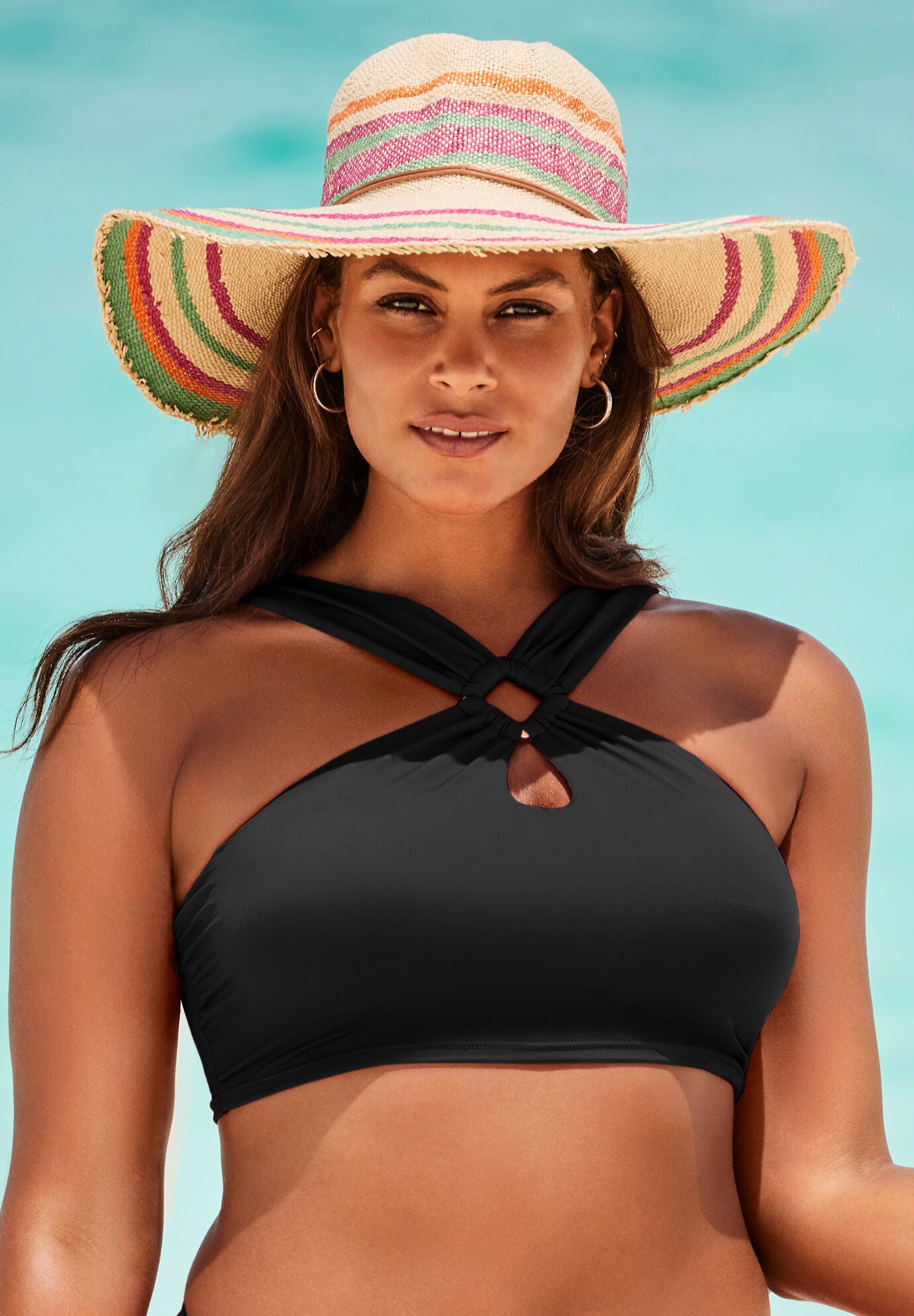High neck halter bikini tops deals