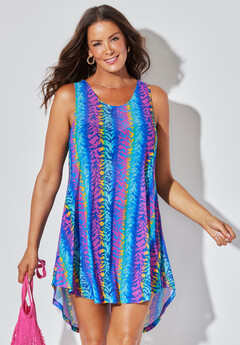 Quincy Mesh High Low Cover Up Tunic