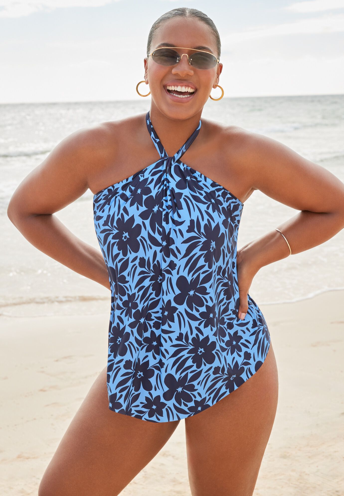 Lightweight Halter Tankini Set, , hi-res image number null