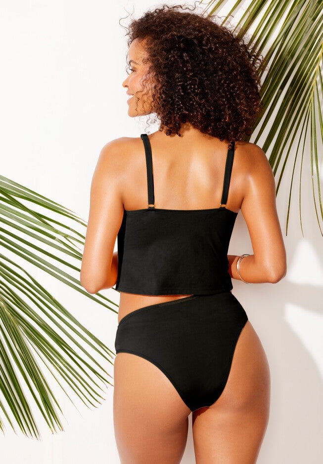 Essential Cropped Hipster Tankini Set, , on-hover image number null