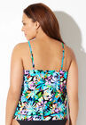 High Neck Blouson Tankini Top, , on-hover image number 1