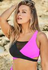 Hollywood Colorblock Wrap Bikini Top, BLACK PINK, hi-res image number 0