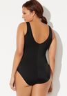 Chlorine Resistant Tank One Piece Swimsuit, , on-hover image number null