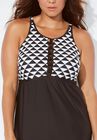 Macrame High Neck Swimdress , , alternate image number null